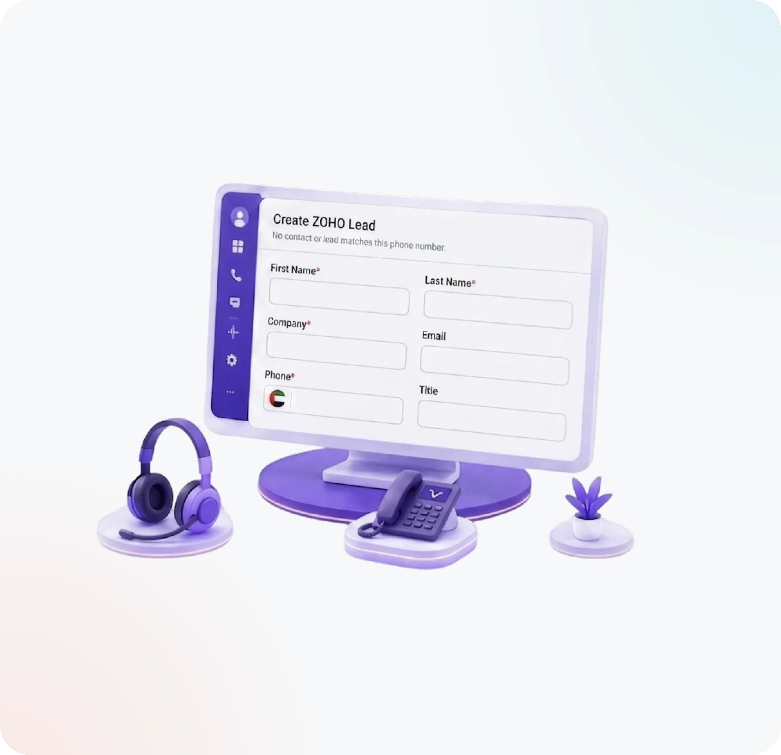 Zoho CRM lead management with Voiger integration